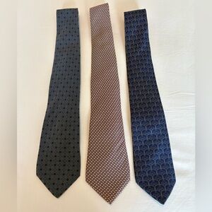 Lot of 3 vintage silk designer ties